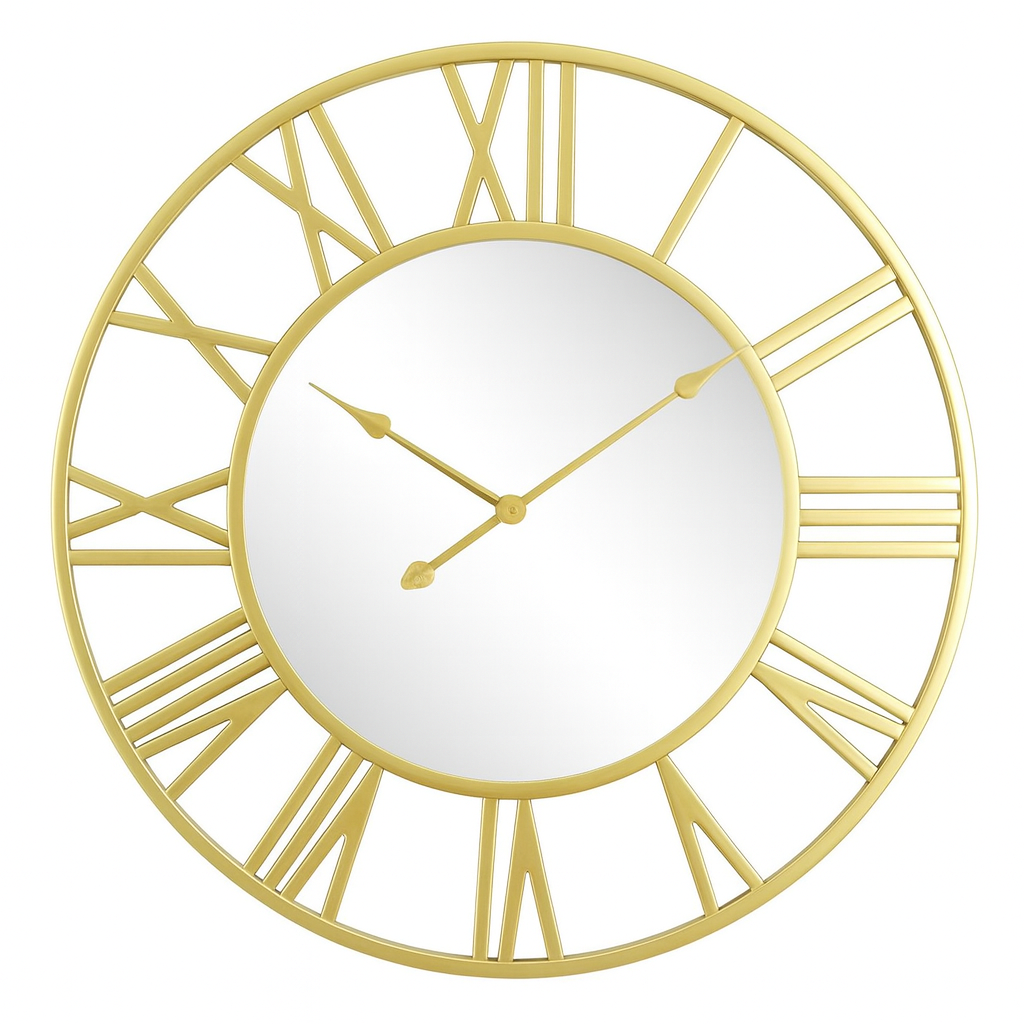 Mirror Metal Wall Clock Industrial Design Skeleton | Calmora