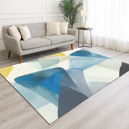 Modern Abstract Anti Slip Indoor Polyester Area Rug | Norvell