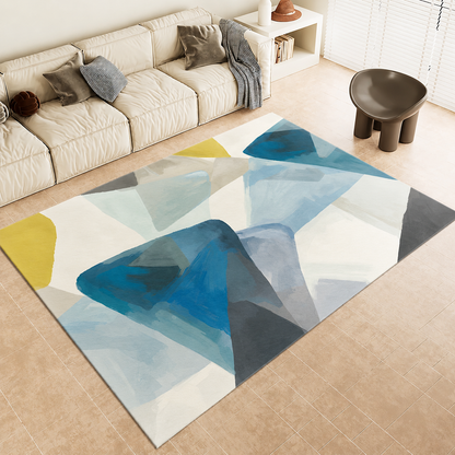 Modern Abstract Anti Slip Indoor Polyester Area Rug | Norvell