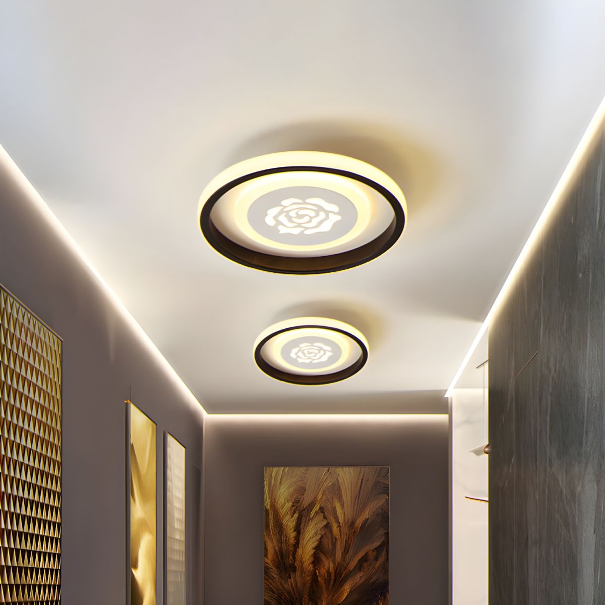 Modern Acrylic Flower Flush Ceiling Light | Zerelle
