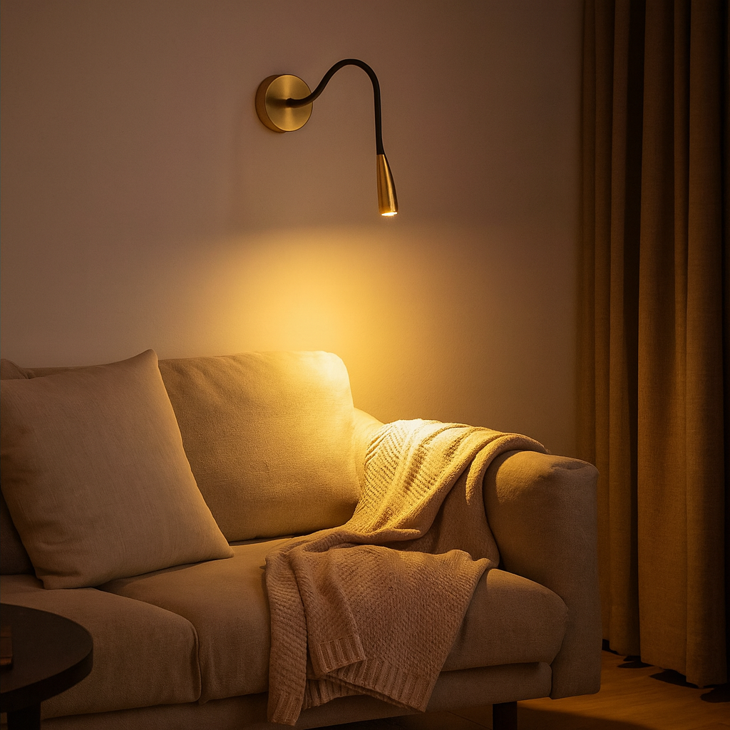 Modern Adjustable Copper Wall Light for Focus | Cobrela