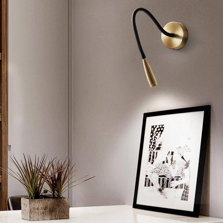 Modern Adjustable Copper Wall Light for Focus | Cobrela