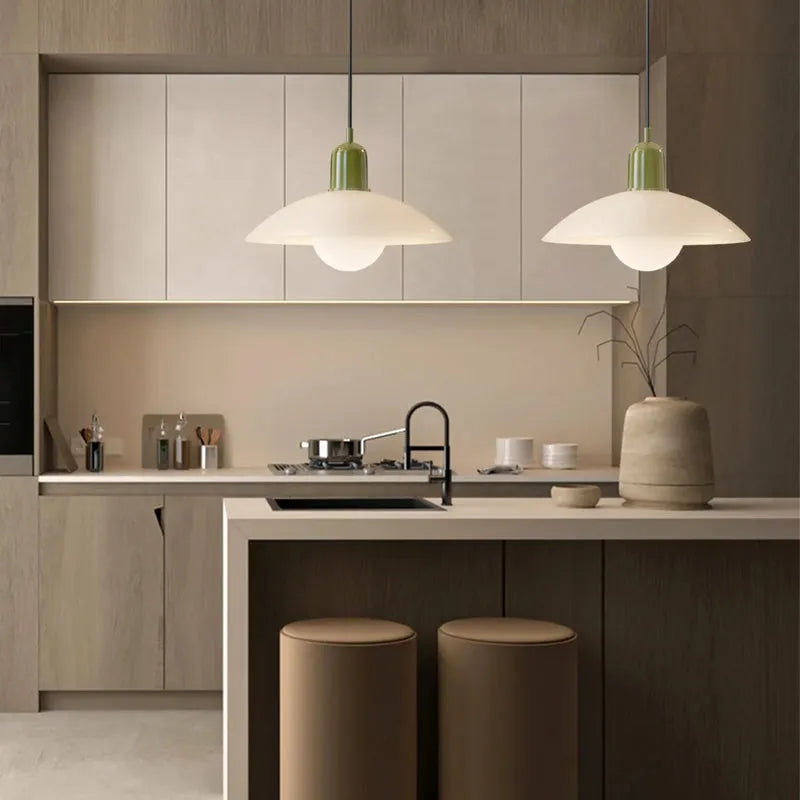 Modern Bauhaus Glass Dome Pendant Light | Bravix