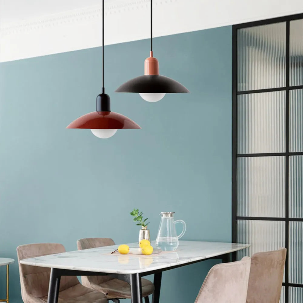 Modern Bauhaus Glass Dome Pendant Light | Bravix