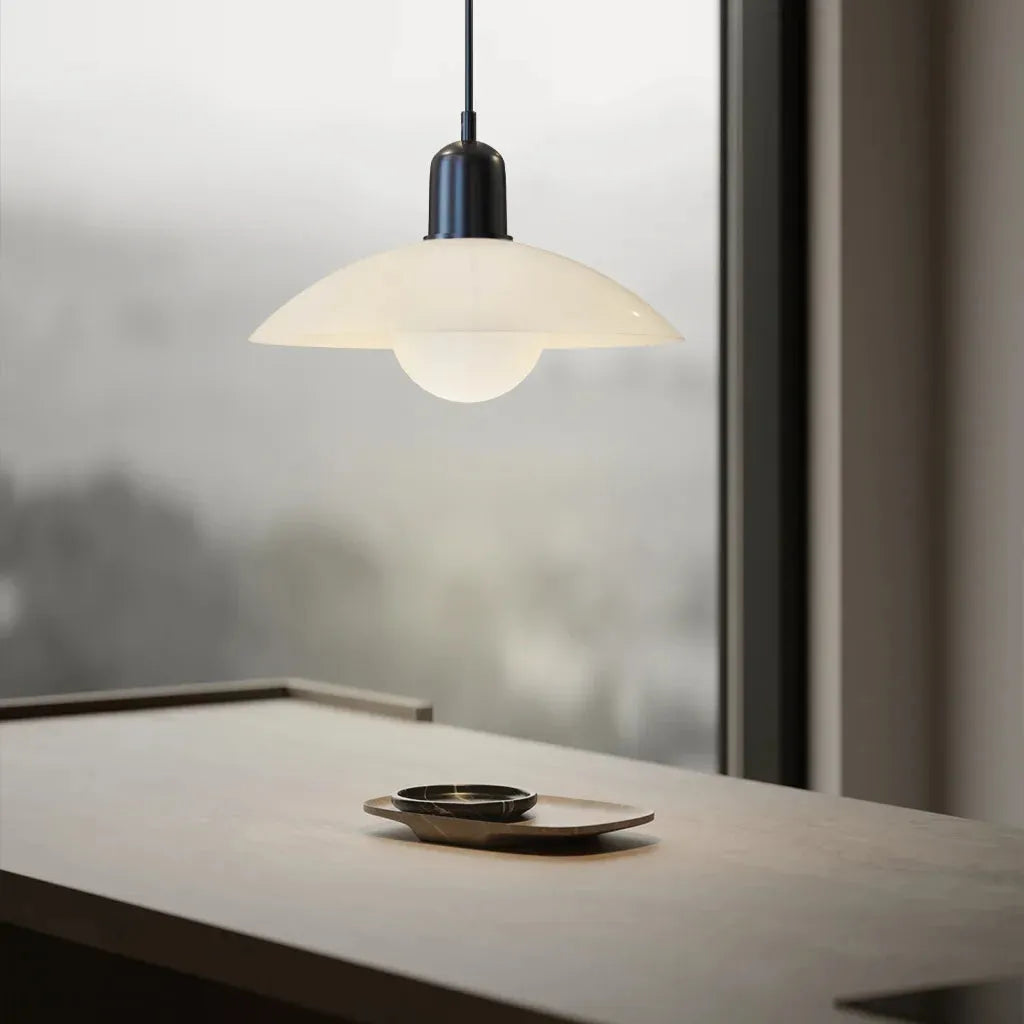 Modern Bauhaus Glass Dome Pendant Light | Bravix