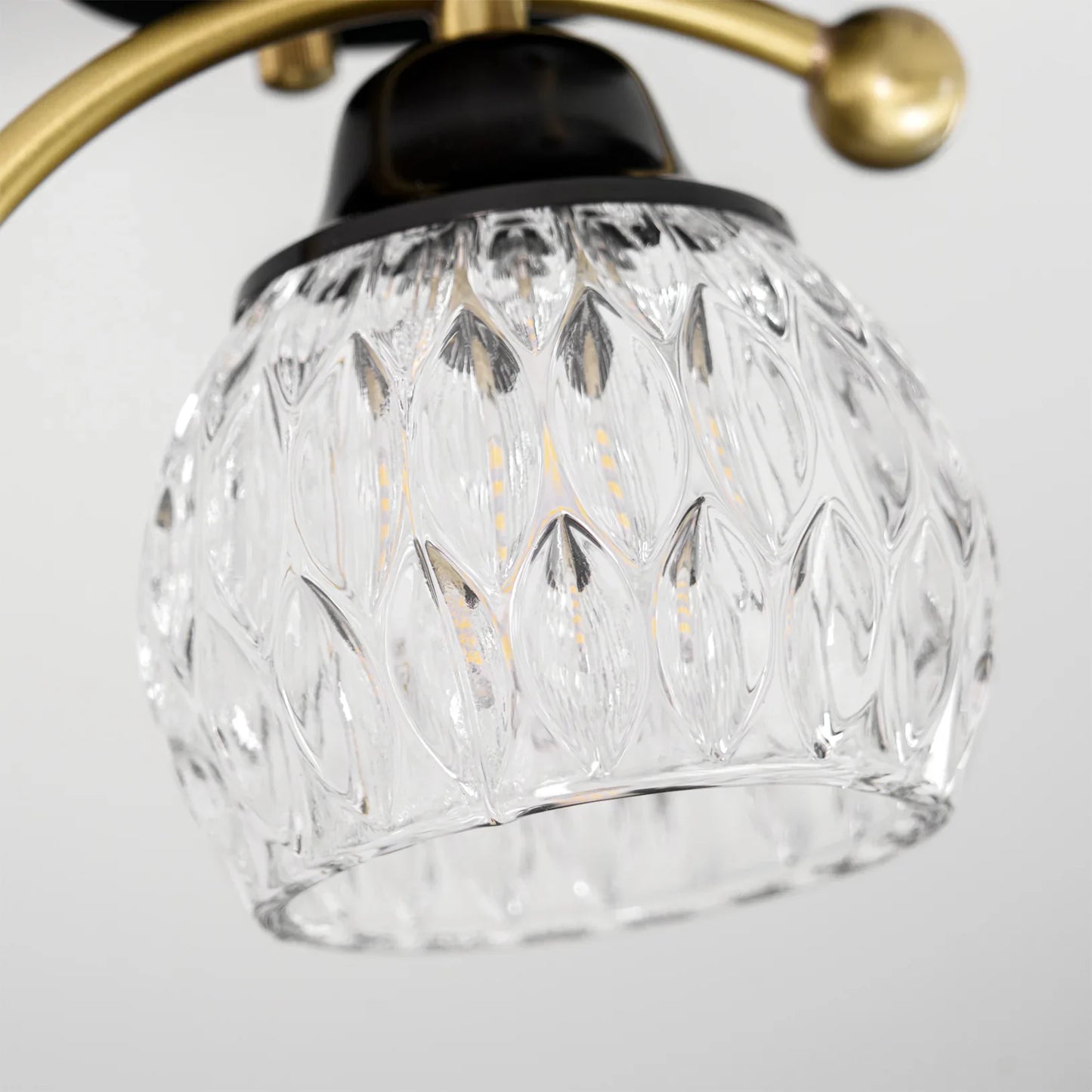 Modern Brass Ceiling Light with Ceramic Bird Accent | Narvyn