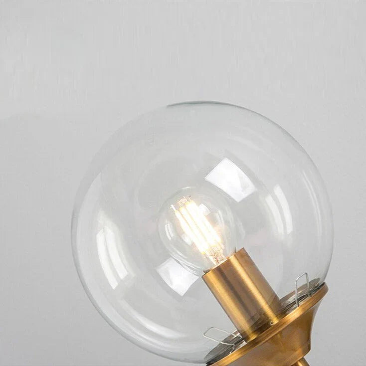 Modern Brass Glass Globe Interior Wall Light Fixture | Lumorin