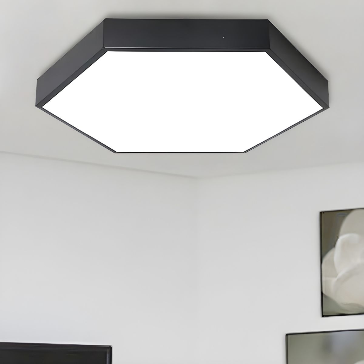 Modern Ceiling Light with Acrylic Hexagon Shade Kids | Lamirev