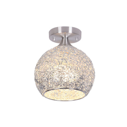Modern Chrome Dome Flush Mount Ceiling Light | Luvrisa