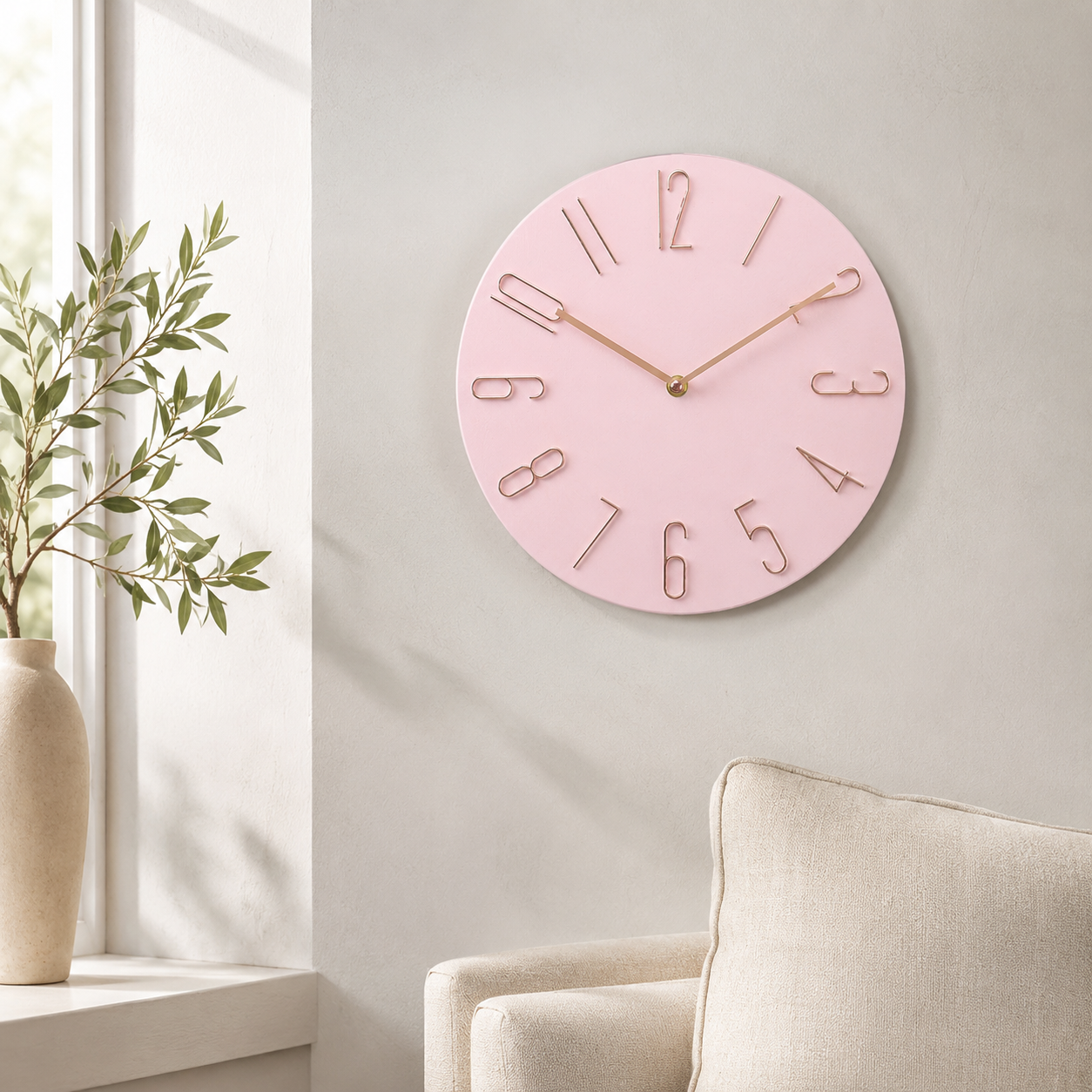 Modern Colourful Silent Quartz Round Wall Clock | Caldova