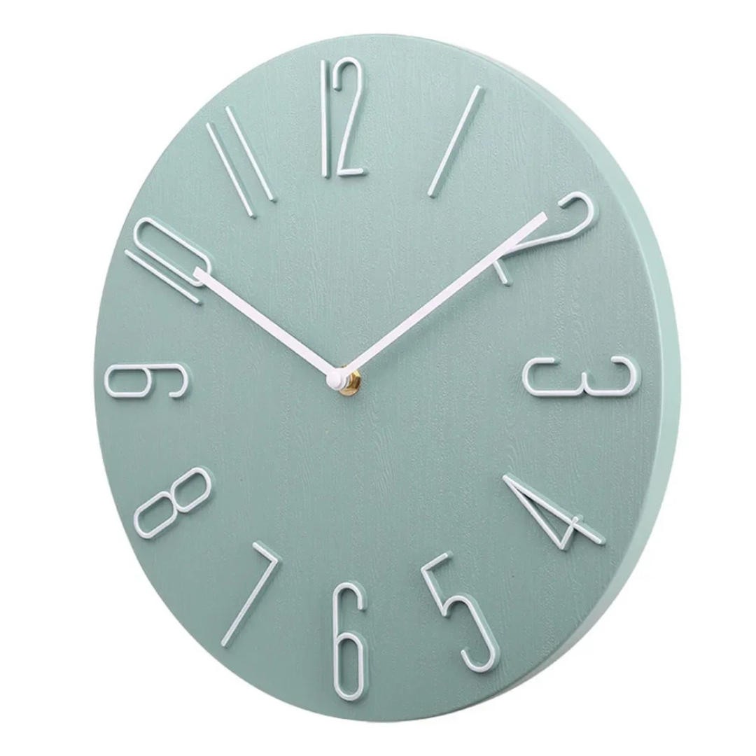 Modern Colourful Silent Quartz Round Wall Clock | Caldova