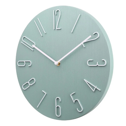 Modern Colourful Silent Quartz Round Wall Clock | Caldova