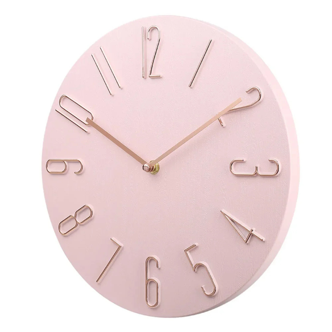 Modern Colourful Silent Quartz Round Wall Clock | Caldova