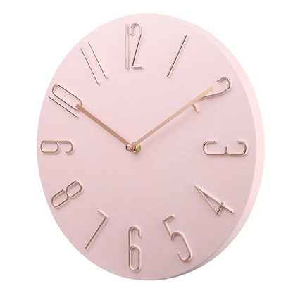 Modern Colourful Silent Quartz Round Wall Clock | Caldova