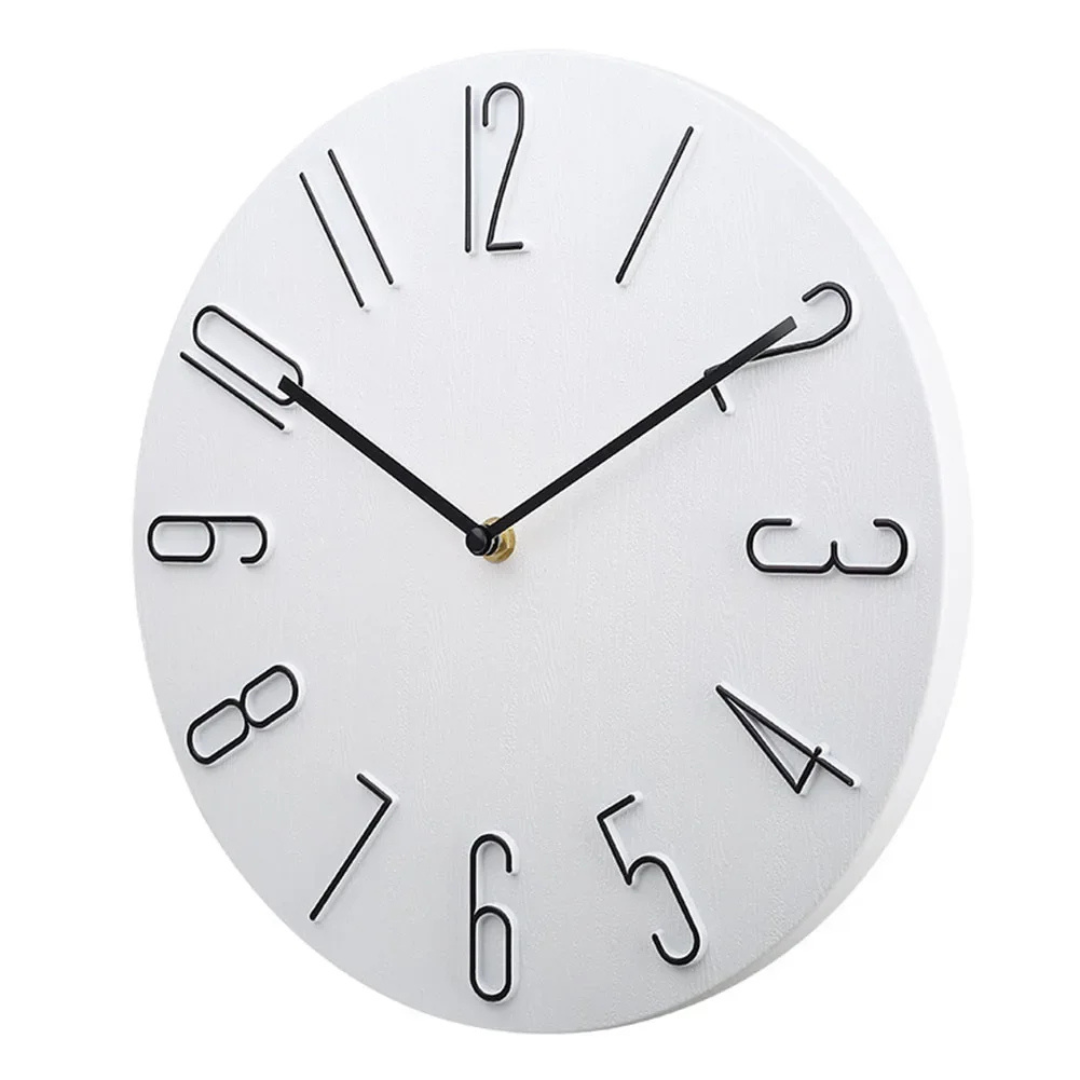 Modern Colourful Silent Quartz Round Wall Clock | Caldova