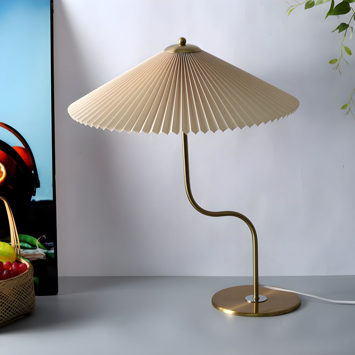 Modern Colourful Table Lamp with Fabric Shade | Elvara