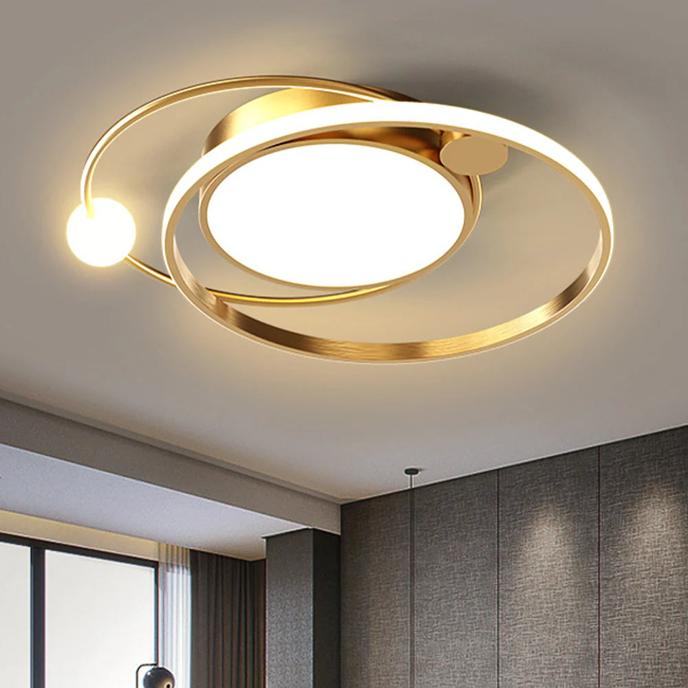 Modern Copper LED Ceiling Light Fixture | Xelnico