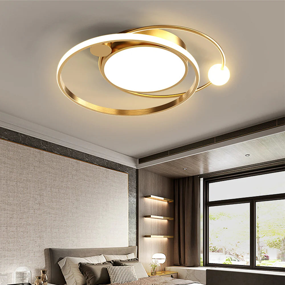 Modern Copper LED Ceiling Light Fixture | Xelnico