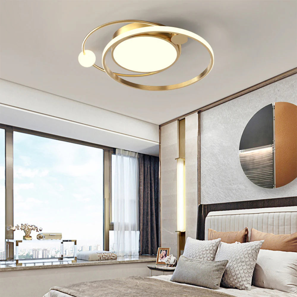 Modern Copper LED Ceiling Light Fixture | Xelnico