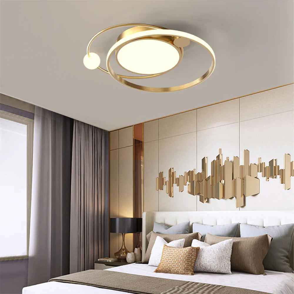 Modern Copper LED Ceiling Light Fixture | Xelnico