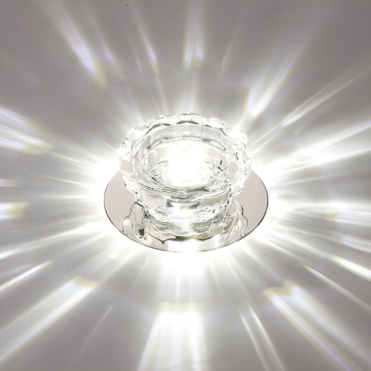 Modern Crystal Flush Mount Ceiling Light | Tolvira