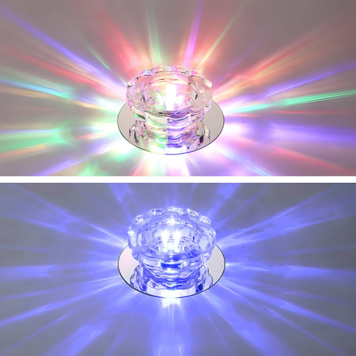 Modern Crystal Flush Mount Ceiling Light | Tolvira