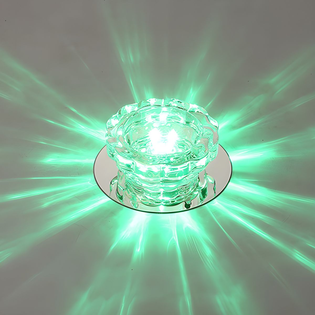 Modern Crystal Flush Mount Ceiling Light | Tolvira
