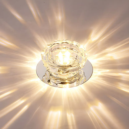 Modern Crystal Flush Mount Ceiling Light | Tolvira