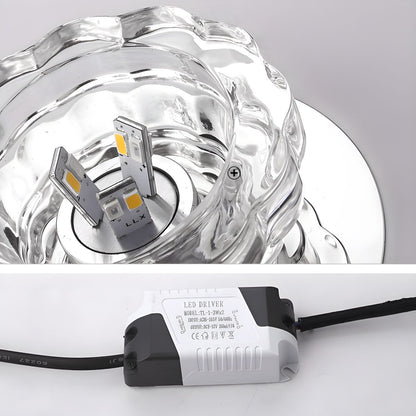 Modern Crystal Flush Mount Ceiling Light | Tolvira
