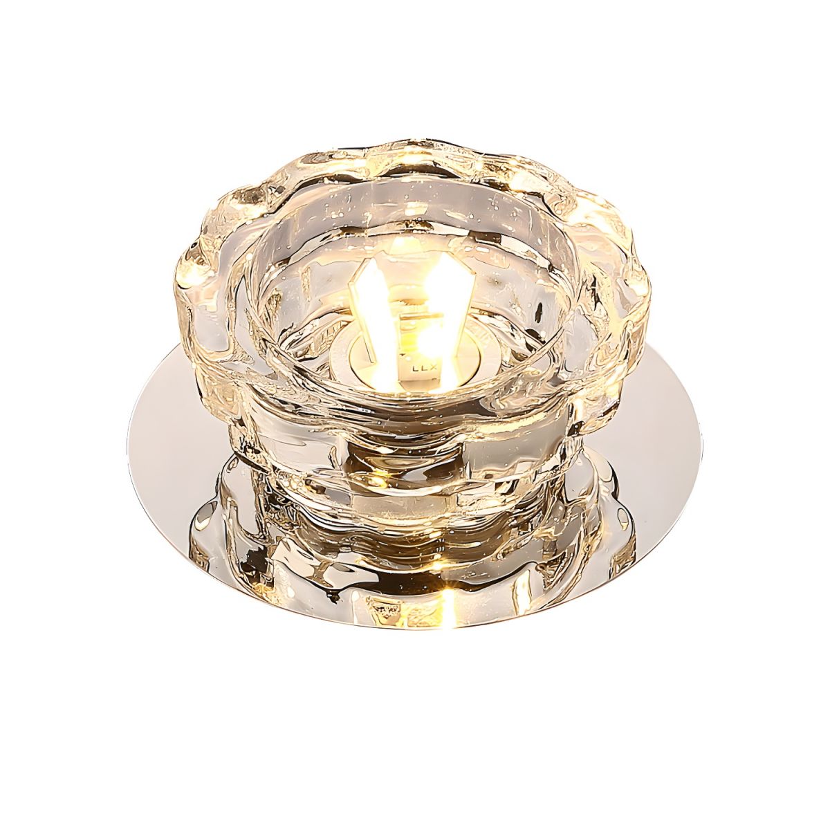 Modern Crystal Flush Mount Ceiling Light | Tolvira
