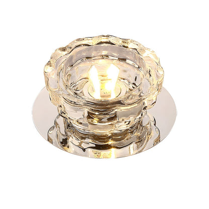 Modern Crystal Flush Mount Ceiling Light | Tolvira