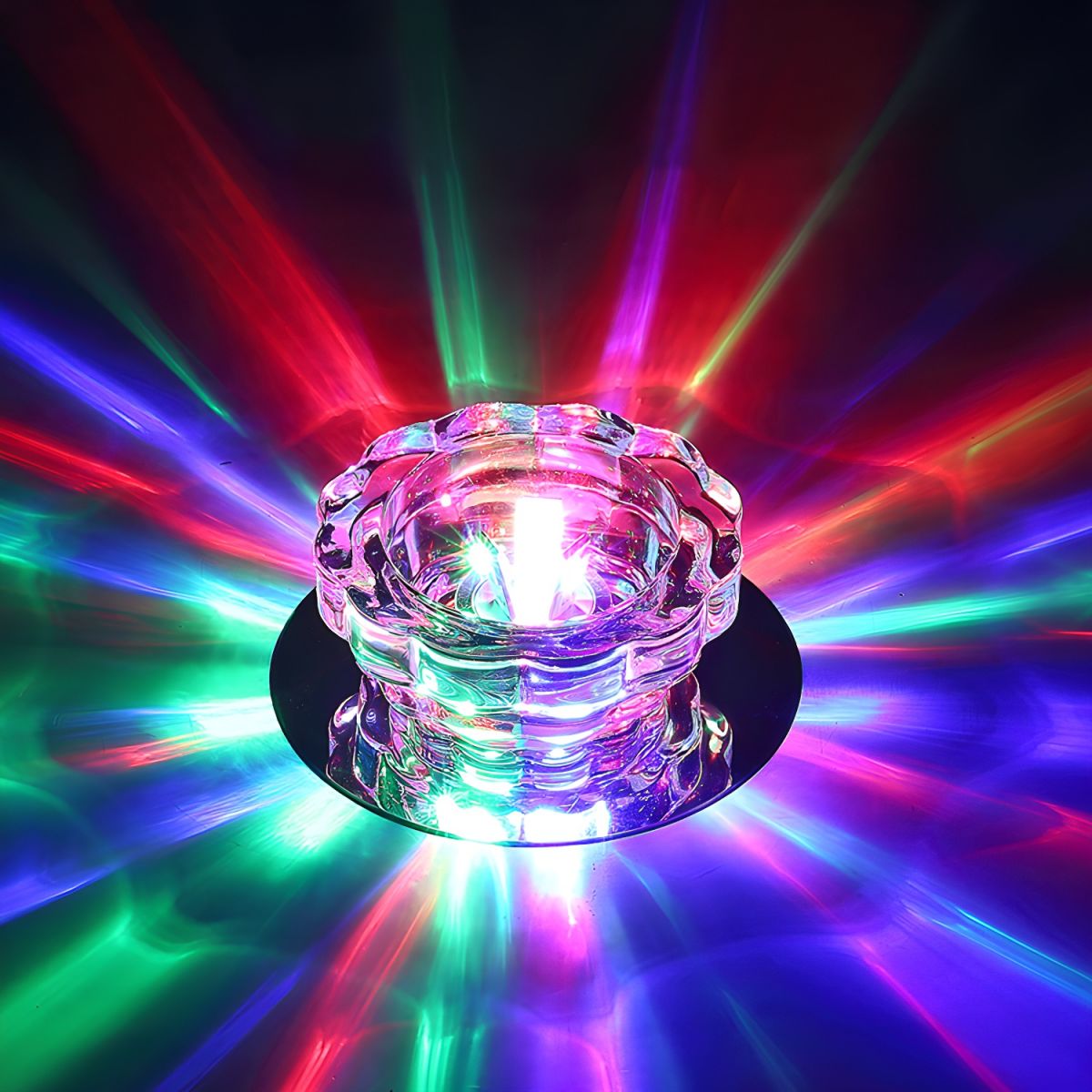 Modern Crystal Flush Mount Ceiling Light | Tolvira