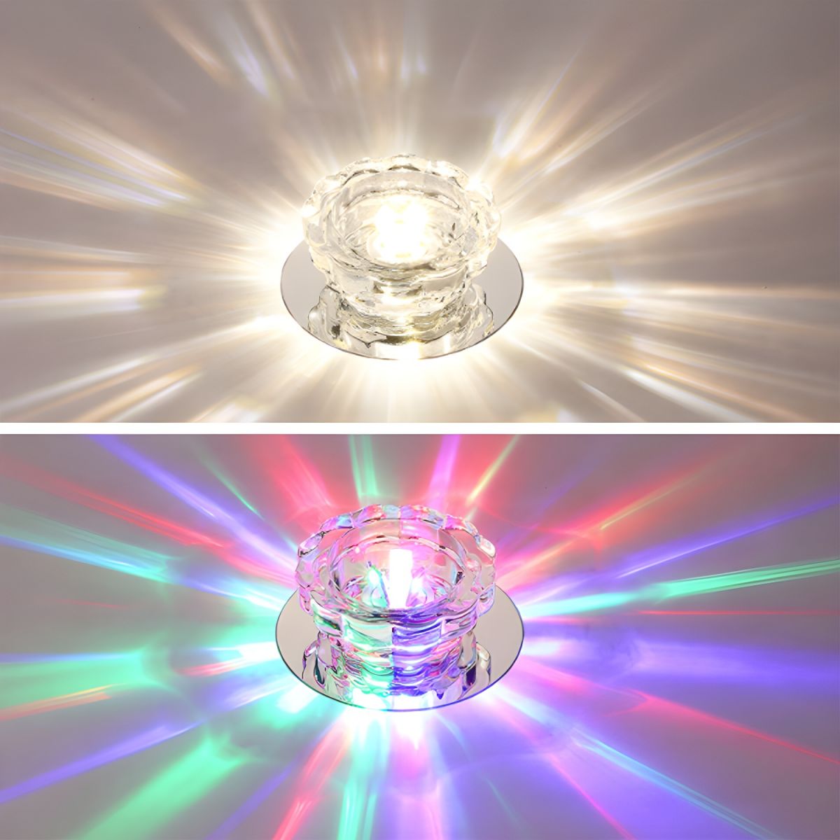 Modern Crystal Flush Mount Ceiling Light | Tolvira