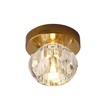 Modern Crystal Globe Ceiling Light Flush Mount | Lumeon