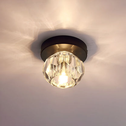 Modern Crystal Globe Ceiling Light Flush Mount | Lumeon