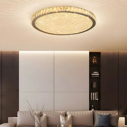 Modern Crystal LED Ceiling Light Flush Mount | Solarae