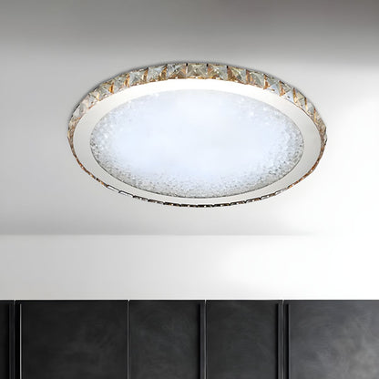 Modern Crystal LED Ceiling Light Flush Mount | Solarae
