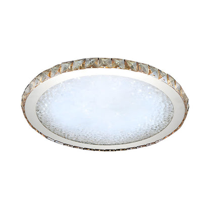Modern Crystal LED Ceiling Light Flush Mount | Solarae