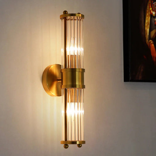 Modern Crystal LED Wall Light with Up Down Lighting | Glintor