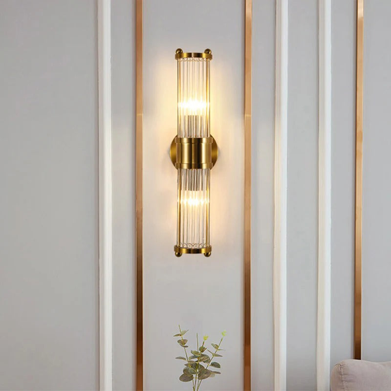 Modern Crystal LED Wall Light with Up Down Lighting | Glintor
