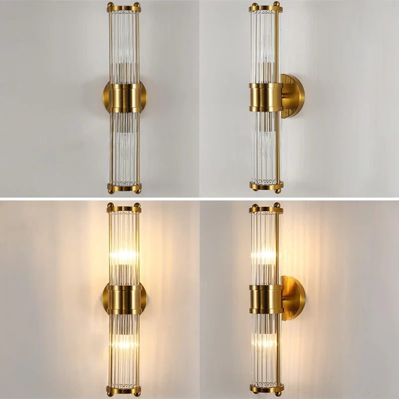Modern Crystal LED Wall Light with Up Down Lighting | Glintor