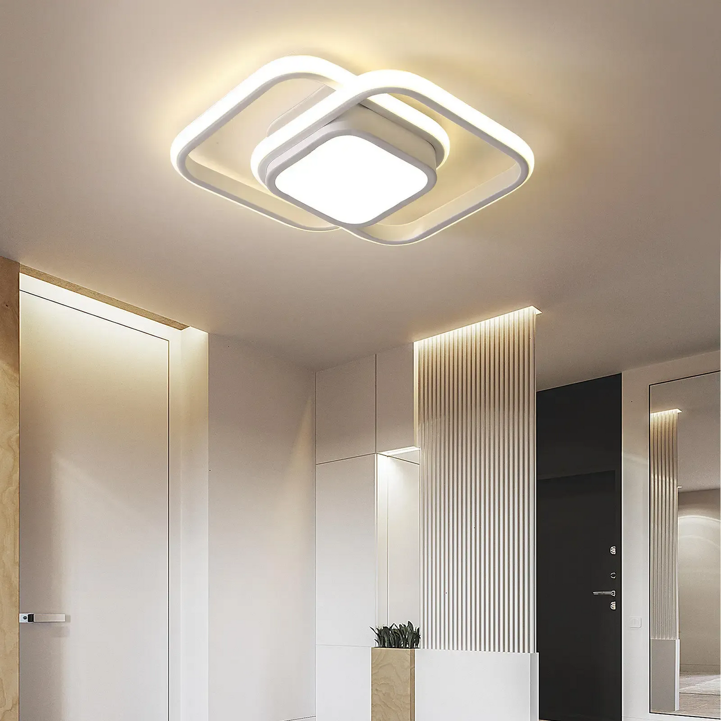 Modern Double Frame LED Ceiling Light Fixture | Nuvrisa