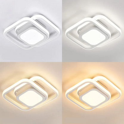 Modern Double Frame LED Ceiling Light Fixture | Nuvrisa