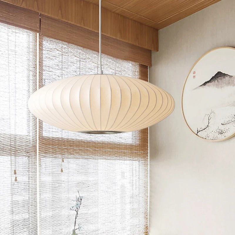 Modern Fabric Shade Pendant Light for Interiors | Orlinae