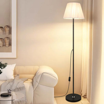 Modern Floor Lamp With Fabric Shade For Interior Use | Trelune