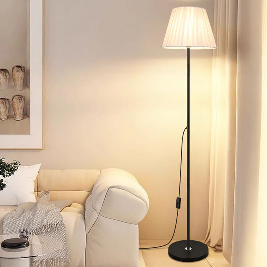 Modern Floor Lamp With Fabric Shade For Interior Use | Trelune