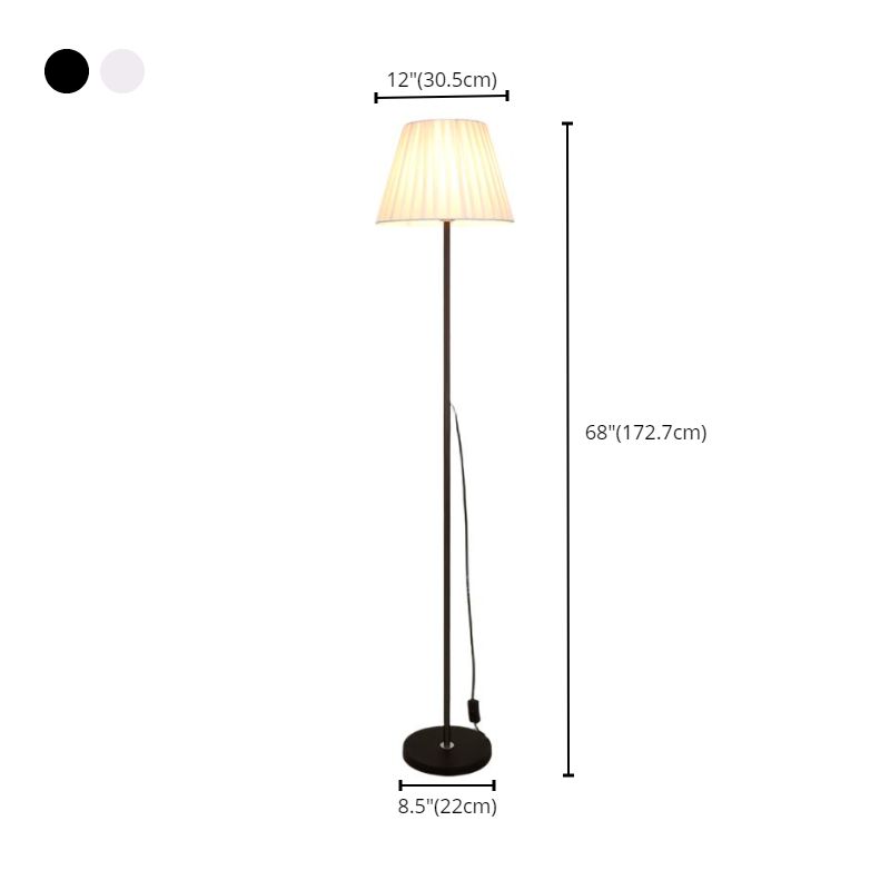 Modern Floor Lamp With Fabric Shade For Interior Use | Trelune