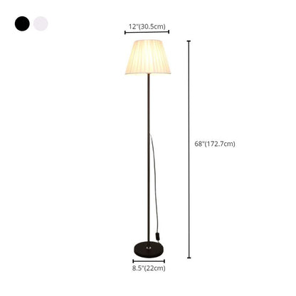 Modern Floor Lamp With Fabric Shade For Interior Use | Trelune