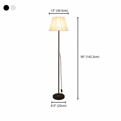 Modern Floor Lamp With Fabric Shade For Interior Use | Trelune