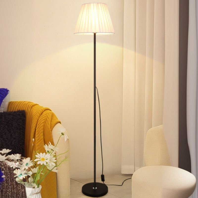 Modern Floor Lamp With Fabric Shade For Interior Use | Trelune